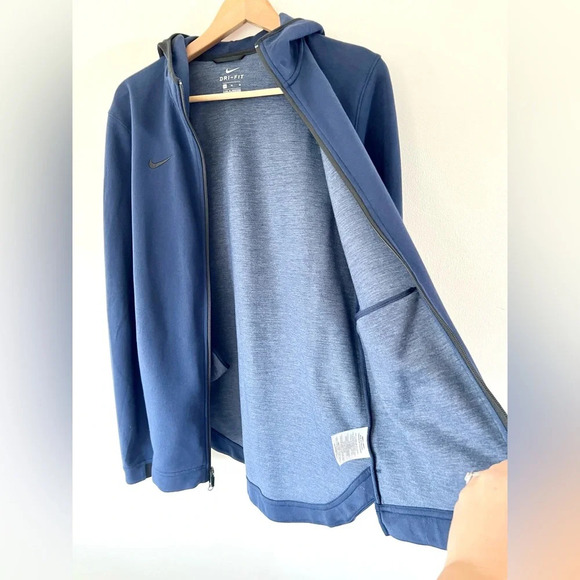 Nike Dri-Fit NBA Basketball Navy Blue Zip-Up Hoodie Sweatshirt Size Medi… - Picture 4 of 10